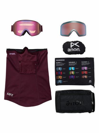 Anon M4 Goggles (Cylindrical) + Bonus Lens + MFI® Face Mask 2026 - Burton