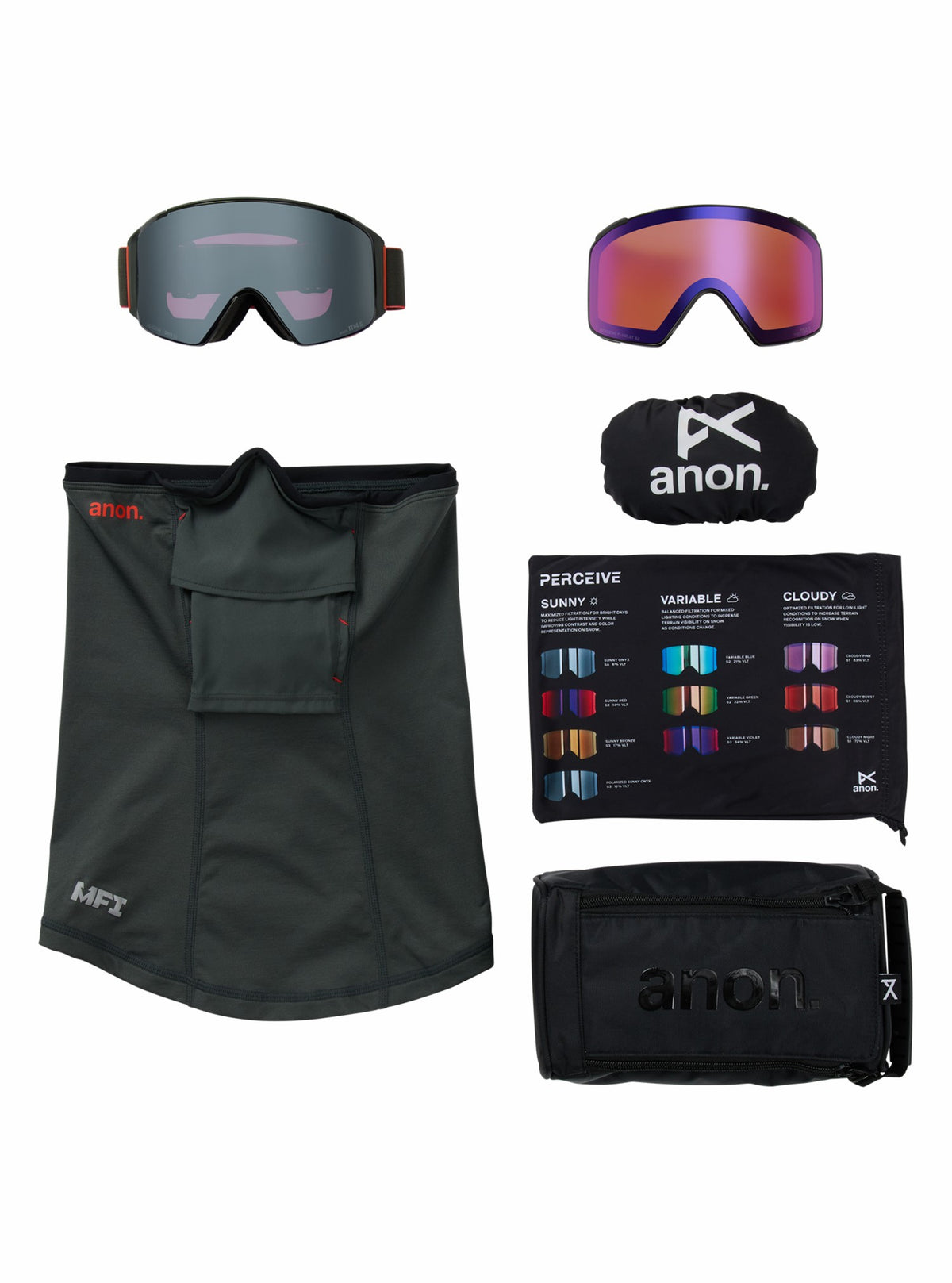 Anon M4S Goggles (Cylindrical) + Bonus Lens + MFI® Face Mask 2026 - Burton